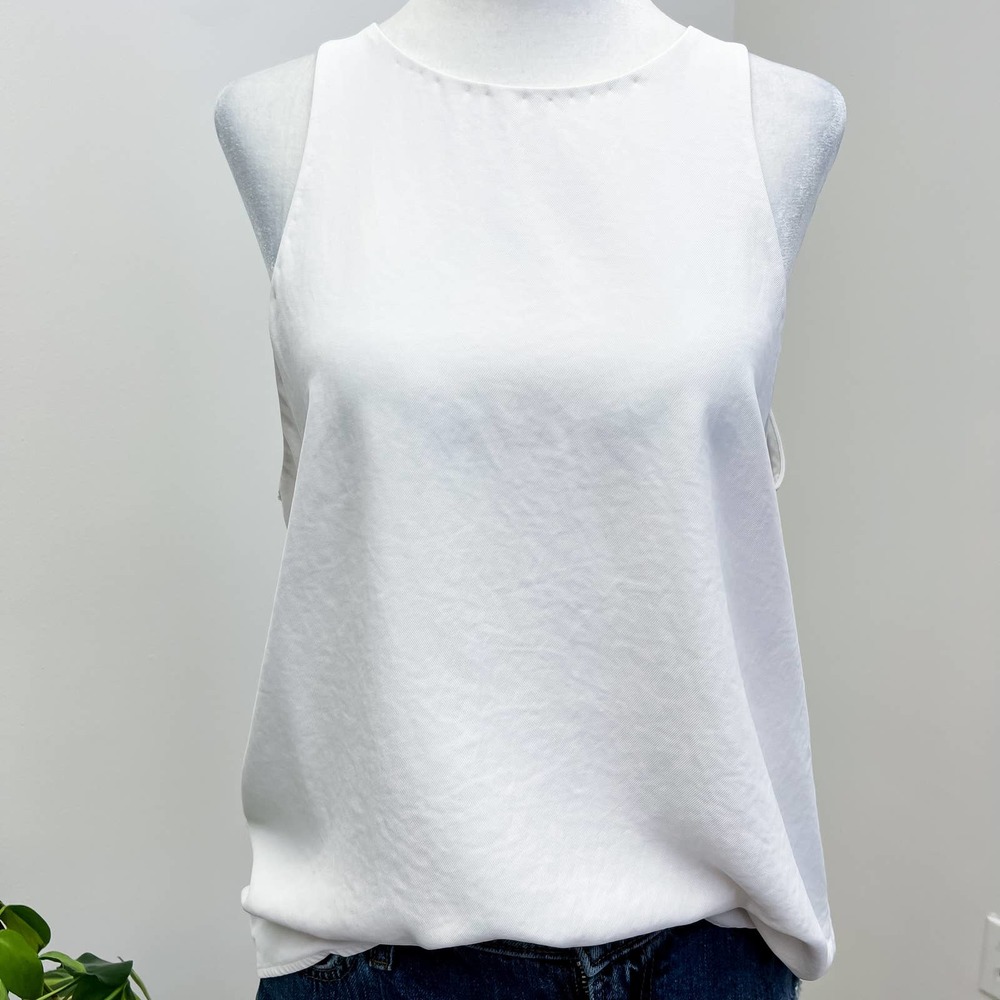 Size 6 Everlane High Neck Sleeveless Top Ivory